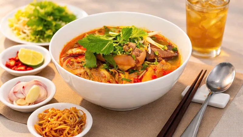 Món Bún Bò Huế — khoá học Bếp Cô Linh