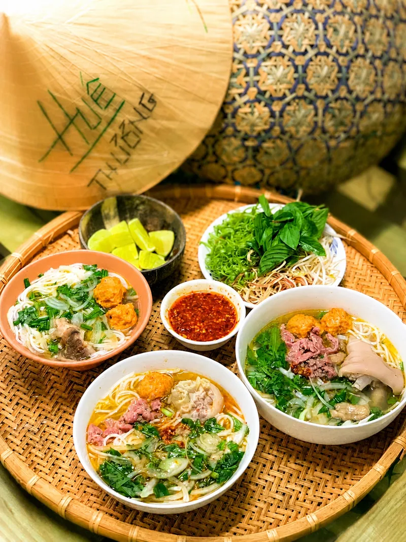 Thành phẩm bún bò Huế của học viên